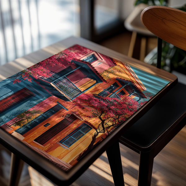 Colonial Houses & Blossoms