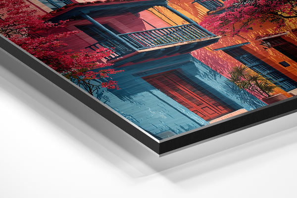 Colonial Houses & Blossoms