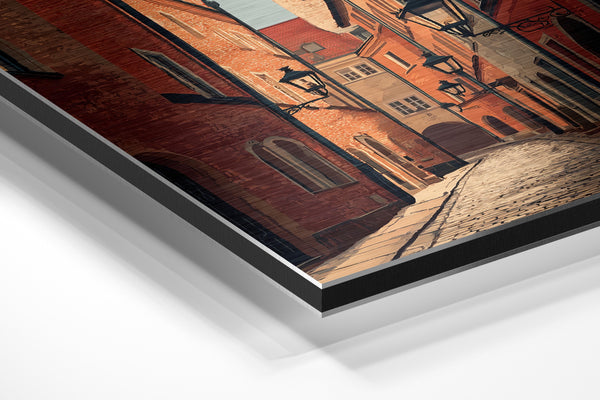 European Alley at Sunset