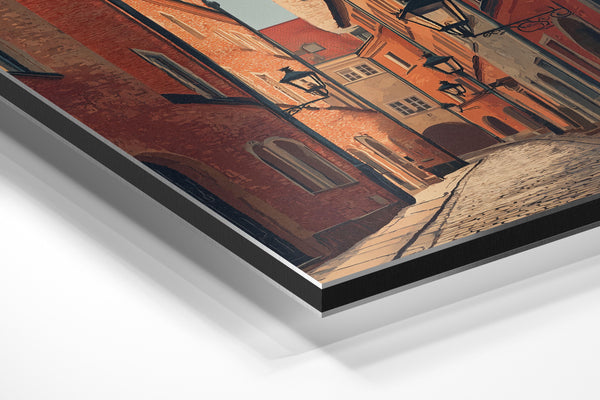 European Alley at Sunset