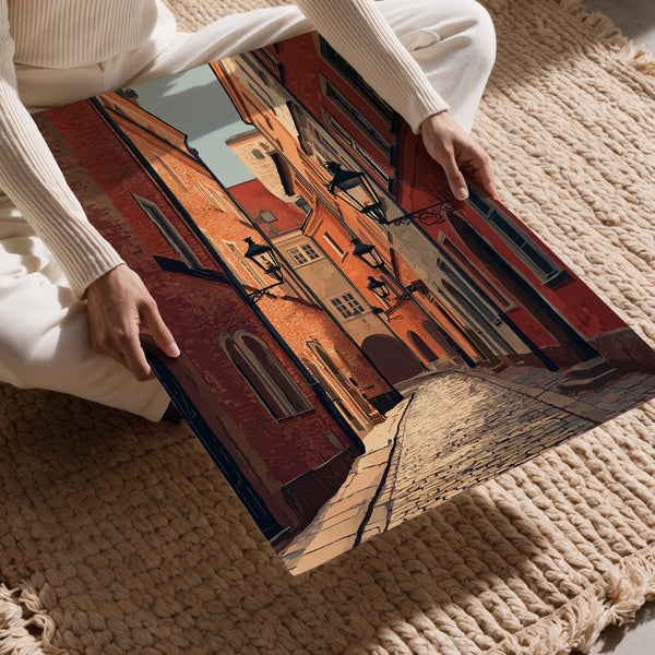 European Alley at Sunset