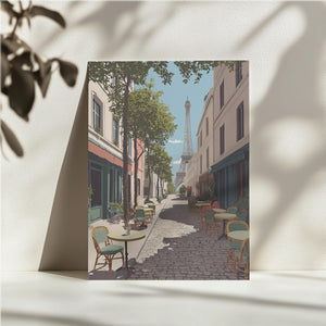 Eiffel Tower Street Scene