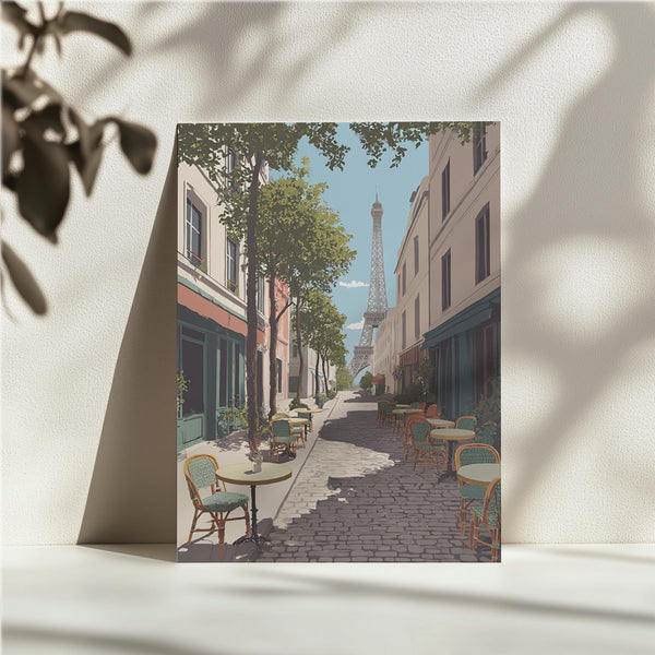 Eiffel Tower Street Scene