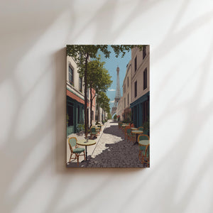 Eiffel Tower Street Scene