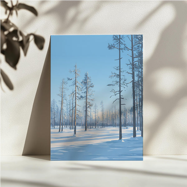 Snowy Forest & Sunlight