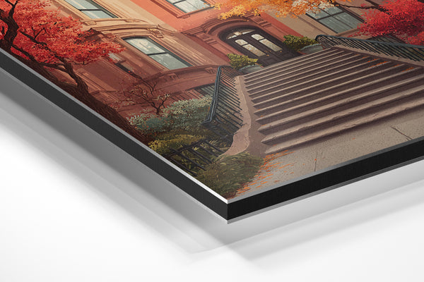 Autumn Brownstone Entry