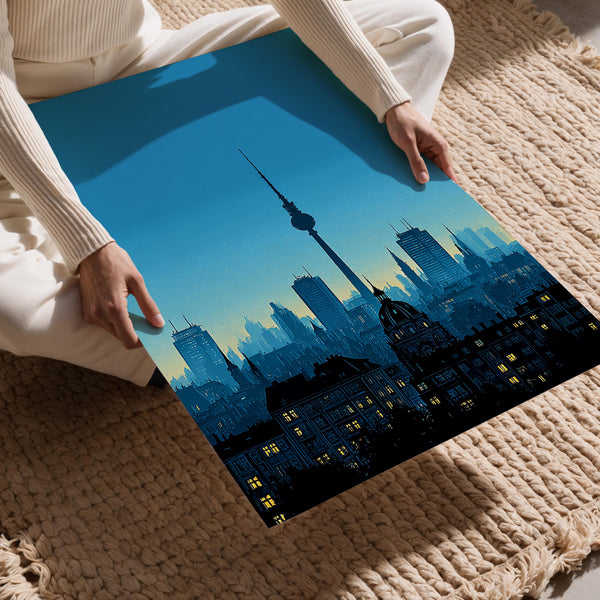 Berlin Nightscape Silhouette