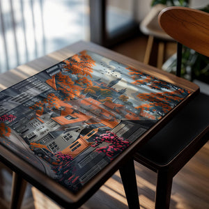 Autumn Hilltop Townscape