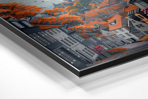 Autumn Hilltop Townscape