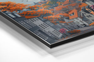 Autumn Hilltop Townscape