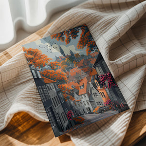 Autumn Hilltop Townscape