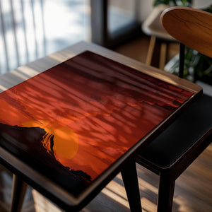 Sunset Volcanic Silhouette