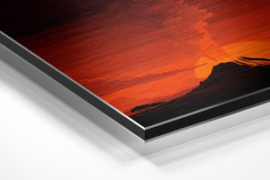 Sunset Volcanic Silhouette