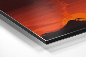 Sunset Volcanic Silhouette