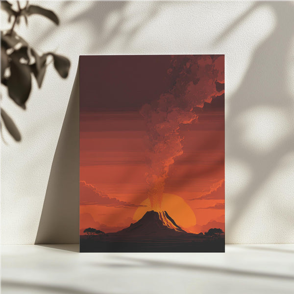 Sunset Volcanic Silhouette