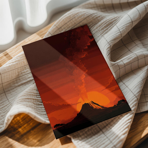 Sunset Volcanic Silhouette