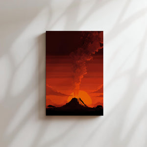Sunset Volcanic Silhouette