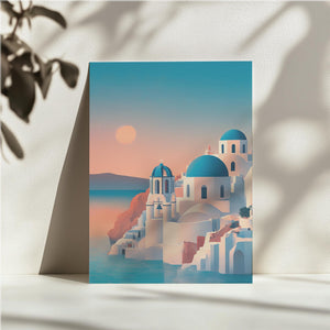 Santorini Cliffside Dusk