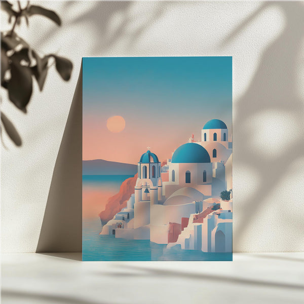 Santorini Cliffside Dusk