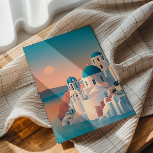 Santorini Cliffside Dusk