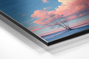 Pink Clouds Over Field