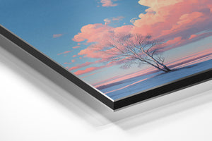 Pink Clouds Over Field