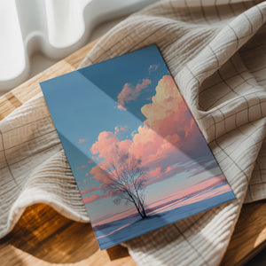 Pink Clouds Over Field