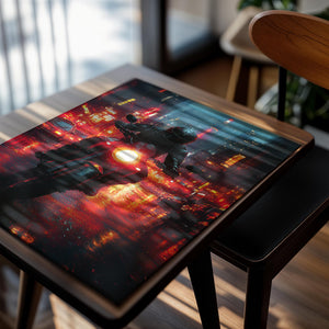 Rain-Soaked Rider Night