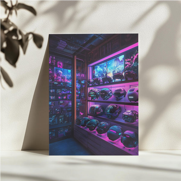 Neon Helmet Display