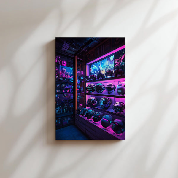 Neon Helmet Display