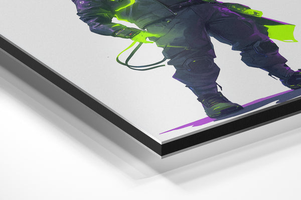 Glowing Tech Warrior