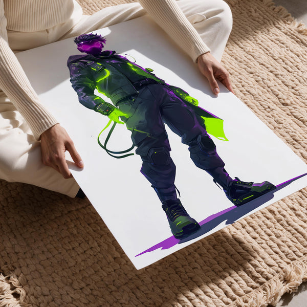 Glowing Tech Warrior