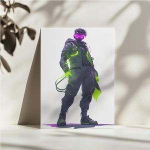 Glowing Tech Warrior