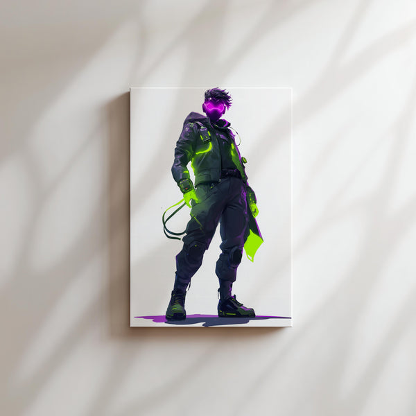 Glowing Tech Warrior