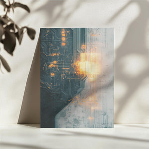 Glowing Circuit Wall