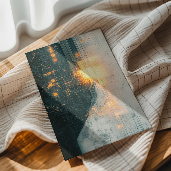 Glowing Circuit Wall