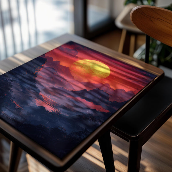 Crimson Sunset Peaks