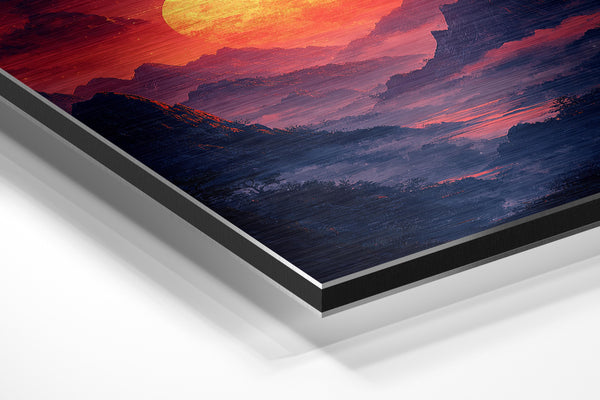 Crimson Sunset Peaks