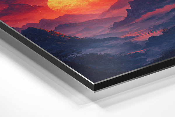 Crimson Sunset Peaks