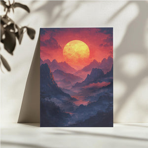 Crimson Sunset Peaks