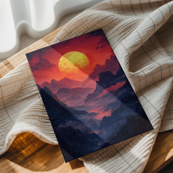 Crimson Sunset Peaks