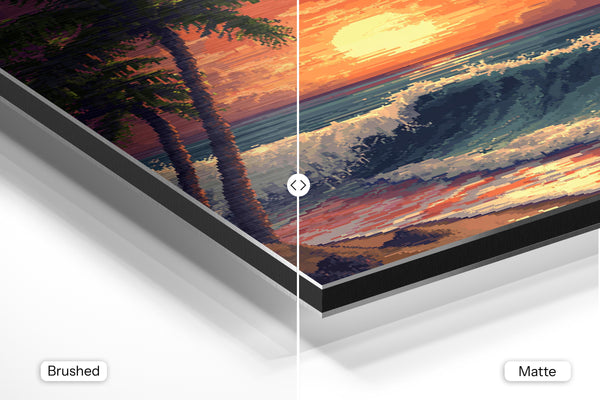 Pixelated Sunset Waves