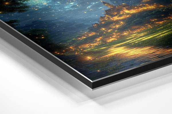 Golden Castle Night Sky