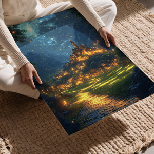 Golden Castle Night Sky