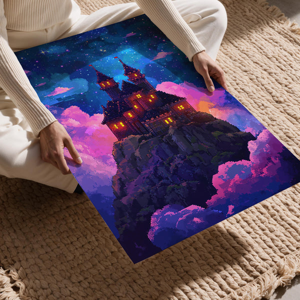 Pixel Castle in Clouds