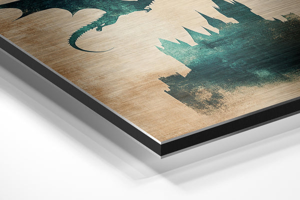 Dragon Silhouette Castle