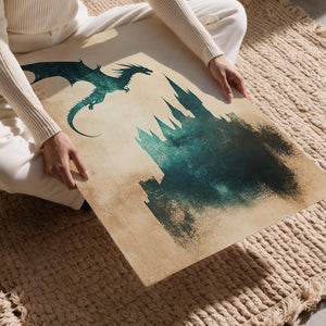 Dragon Silhouette Castle