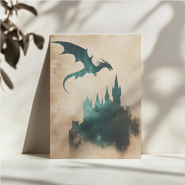 Dragon Silhouette Castle