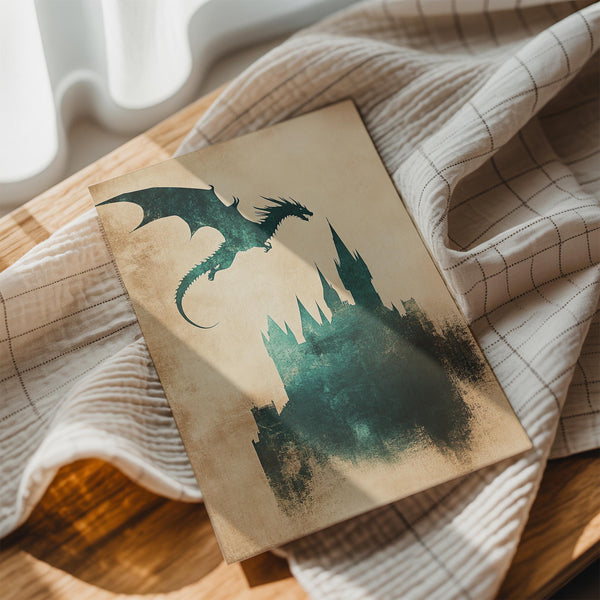 Dragon Silhouette Castle