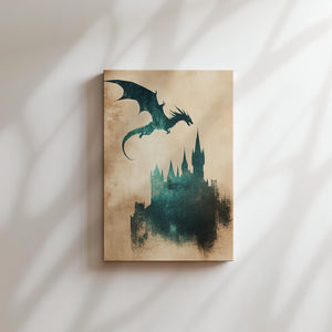 Dragon Silhouette Castle